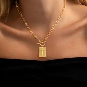 Gold Cross Pendant Necklace